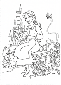 Beauty and the Beast (Belle) coloring pages - page 16