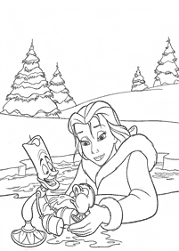 Beauty and the Beast (Belle) coloring pages - page 18