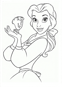 Beauty and the Beast (Belle) coloring pages - page 19