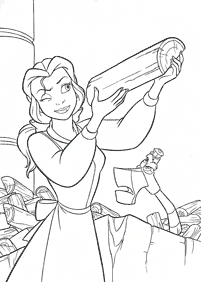 Beauty and the Beast (Belle) coloring pages - Page 2
