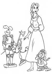 Beauty and the Beast (Belle) coloring pages - Page 24