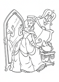 Beauty and the Beast (Belle) coloring pages - Page 25