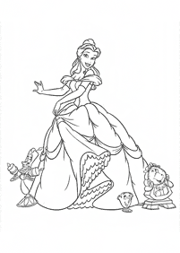 Beauty and the Beast (Belle) coloring pages - page 31