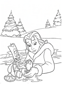 Beauty and the Beast (Belle) coloring pages - page 36