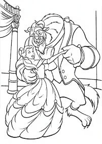 Beauty and the Beast (Belle) coloring pages - page 40