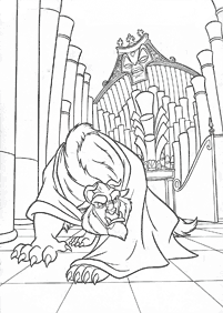 Beauty and the Beast (Belle) coloring pages - page 42