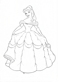Beauty and the Beast (Belle) coloring pages - page 43