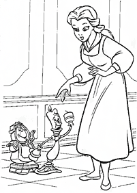Beauty and the Beast (Belle) coloring pages - page 44