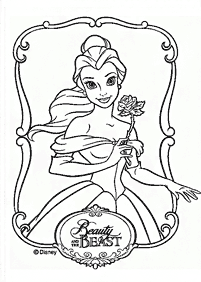 Beauty and the Beast (Belle) coloring pages - page 45