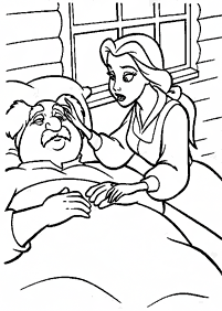 Beauty and the Beast (Belle) coloring pages - page 46