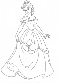 Beauty and the Beast (Belle) coloring pages - page 47