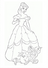 Beauty and the Beast (Belle) coloring pages - page 49