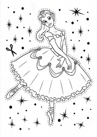 Beauty and the Beast (Belle) coloring pages - page 55