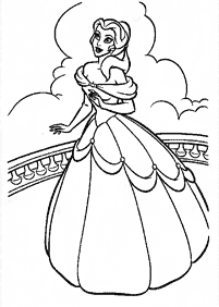 Beauty and the Beast (Belle) coloring pages - page 57