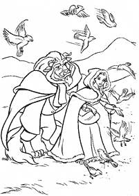 Beauty and the Beast (Belle) coloring pages - page 58