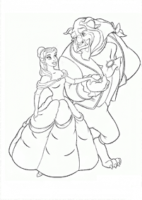 Beauty and the Beast (Belle) coloring pages - page 61