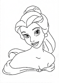 Beauty and the Beast (Belle) coloring pages - page 62