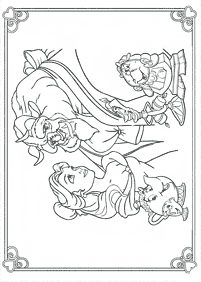 Beauty and the Beast (Belle) coloring pages - page 64