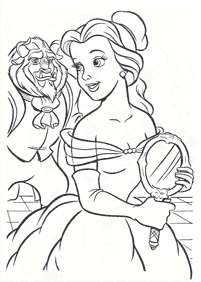 Beauty and the Beast (Belle) coloring pages - page 65