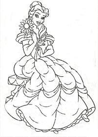 Beauty and the Beast (Belle) coloring pages - page 67