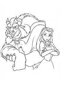 Beauty and the Beast (Belle) coloring pages - page 68
