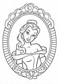 Beauty and the Beast (Belle) coloring pages - page 7