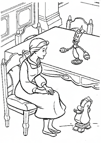 Beauty and the Beast (Belle) coloring pages - page 8