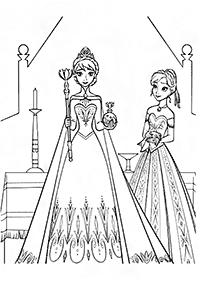 elsa and anna coloring pages - page 3