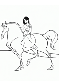 mulan coloring pages - page 1