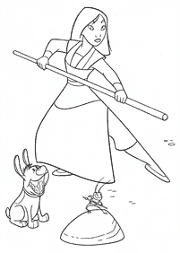 mulan coloring pages - page 11
