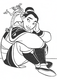 mulan coloring pages - page 14