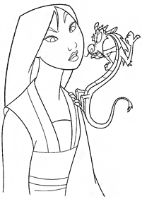 mulan coloring pages - page 3