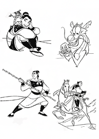 mulan coloring pages - page 45