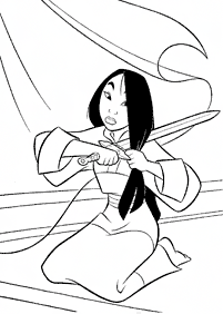 mulan coloring pages - page 49
