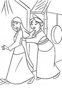 mulan coloring pages - page 52