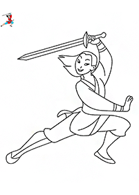 mulan coloring pages - page 85