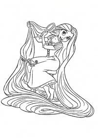 rapunzel (tangled) coloring pages - page 44