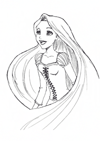 rapunzel (tangled) coloring pages - page 45