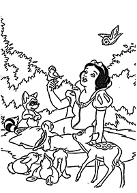 snow white coloring pages - page 1