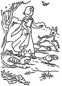 snow white coloring pages - page 3