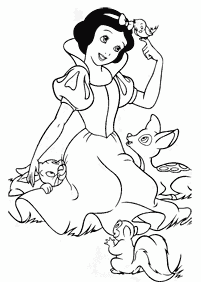 snow white coloring pages - page 37
