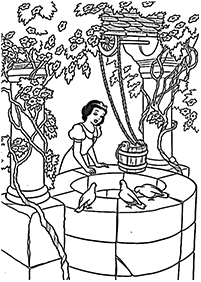 snow white coloring pages - page 5