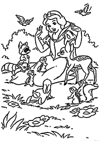 snow white coloring pages - page 7
