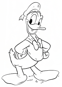 donald duck coloring pages - page 18