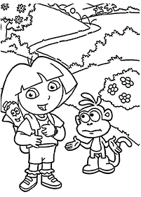 dora coloring pages - page 1