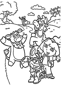dora coloring pages - page 100