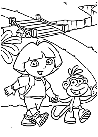 dora coloring pages - page 13
