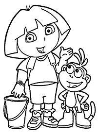dora coloring pages - page 4
