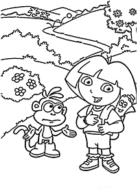 dora coloring pages - page 42