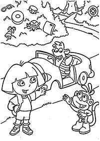 dora coloring pages - page 44